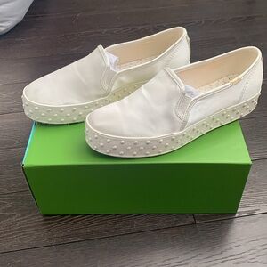 Keds x Kate Spade triple deck pearl slides